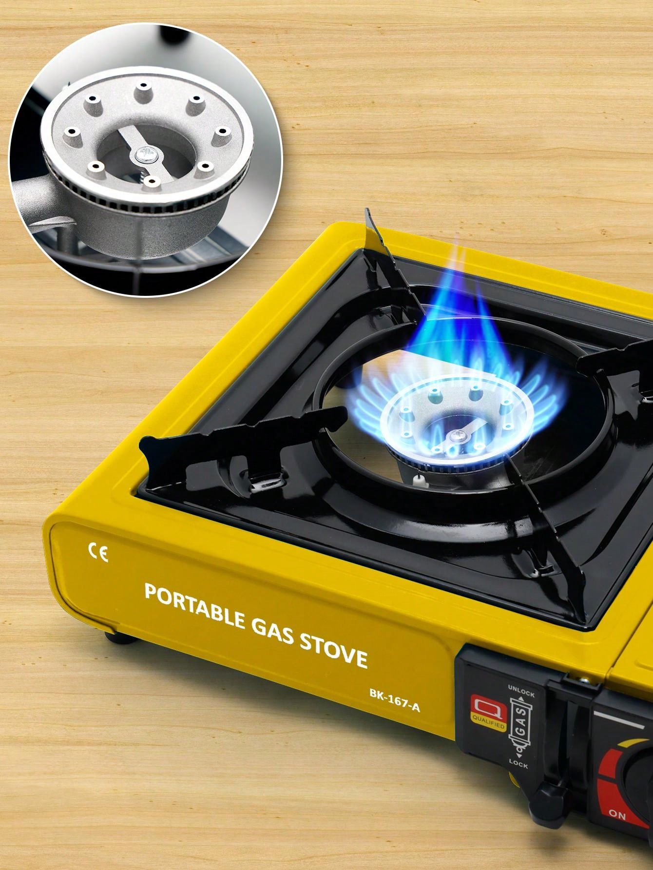 Portable Outdoor Stove With Gas Burner And Card Camping Gas