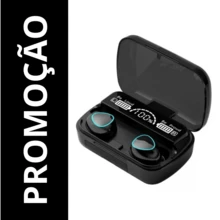 M10 Fone Bluetooth 5.1 Fone De Ouvido Sem Fio Esportes Display LED Fone Bluetooth TWS Toque Redução De Ruído À Prova D'água - Preto - Visão 2