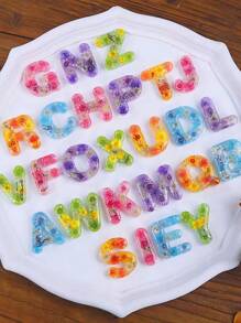 1pc Mini Letter Resin Mold, Small Silicone Number Letter Epoxy Casting Mold, Suitable For DIY Keychain Pendant Earrings Necklace Jewelry, Making Letter Silicone Mold