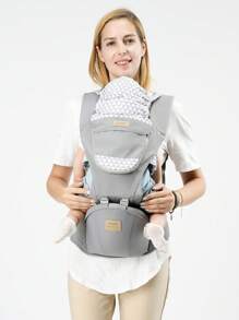 Portabebés Multifuncional Y Ligero, Mochila Portátil Para Bebés Al Aire Libre, Correa Para Llevar Niños Pequeños - Gris - Ver 1