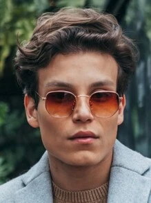 Men Fashion Glasses - 鏽棕色 - 查看 10