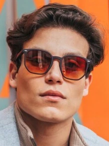 Men Fashion Glasses - 鏽棕色 - 查看 7