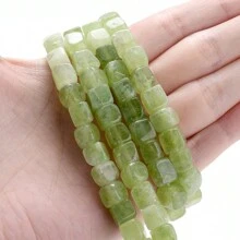 1 Strand 8x8mm Natural Stone Crystal Apatite Tourmaline Aquamarines Morganite Beads For Jewelry Making DIY Bracelet Necklace Accessories