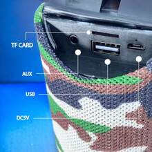 Bocina Cilindro Portátil Recargable con Bluetooth,(modelo 113) - Azul - Ver 4