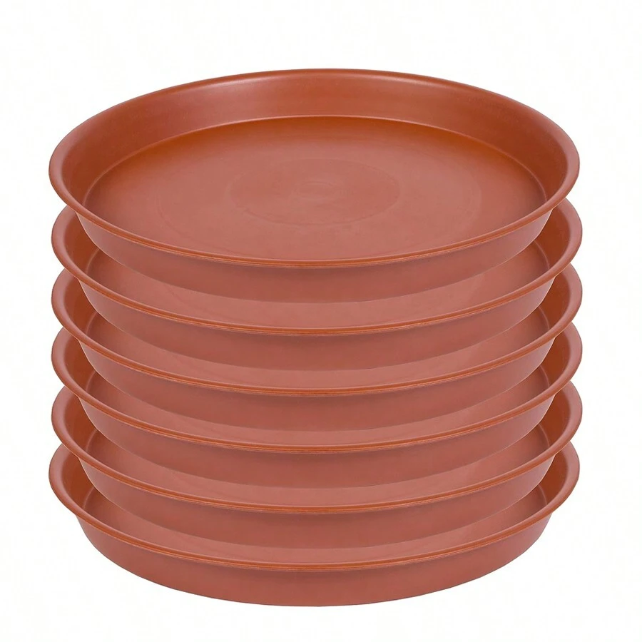 6 Packs Plant Saucer, 4 6 8 10 12 Inch Durable Plant Tray Flower Pot Saucer Round Pallets For Indoors And Outdoor, Plant Container Accessories