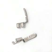 4pcs Vintage Sewing Machine Zipper Presser Foot Set (Iron Foot, Plastic Foot, Left Hole, Right Hole) - Silver - View 4