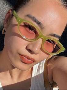 Petites lunettes de mode rétro ovales de style Y2K, chic pour le style streetwear, l'été, la plage, les vacances, l'extérieur et les déplacements