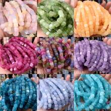 1 Strand 8x8mm Natural Stone Crystal Apatite Tourmaline Aquamarines Morganite Beads For Jewelry Making DIY Bracelet Necklace Accessories