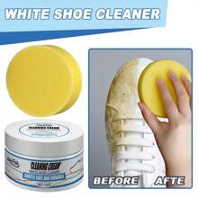 3.38oz White Shoe Cleaner & Polish Cream For All Kinds Of Leather Cleaning