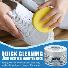 3.38oz White Shoe Cleaner & Polish Cream For All Kinds Of Leather Cleaning