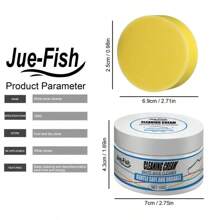 3.38oz White Shoe Cleaner & Polish Cream For All Kinds Of Leather Cleaning