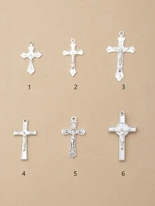 10入組新款歐美風銀色合金時尚復古男女項鍊和吊墜 - 吊墜 - 查看 2