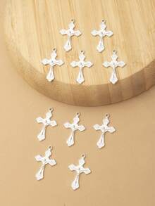 10入組新款歐美風銀色合金時尚復古男女項鍊和吊墜 - 吊墜 - 查看 3