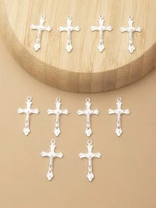 10入組新款歐美風銀色合金時尚復古男女項鍊和吊墜 - 吊墜 - 查看 4