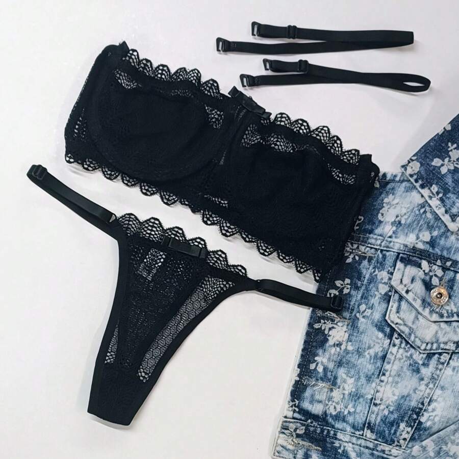 Women Sexy Lingerie Sets - màu đen - Xem 1