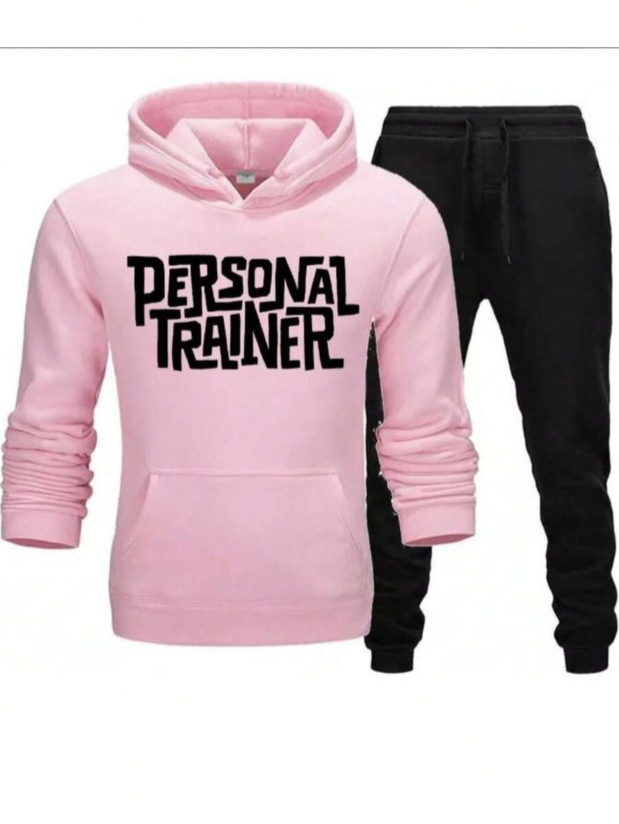 Men Hoodie & Sweatshirt Co-Ords - Rusty Rose - View 1