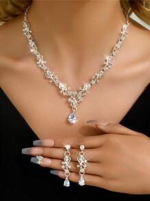 yijiangbeiting Bộ Trang Sức Nữ - Bạc - Xem 15