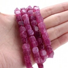 1 Strand 8x8mm Natural Stone Crystal Apatite Tourmaline Aquamarines Morganite Beads For Jewelry Making DIY Bracelet Necklace Accessories