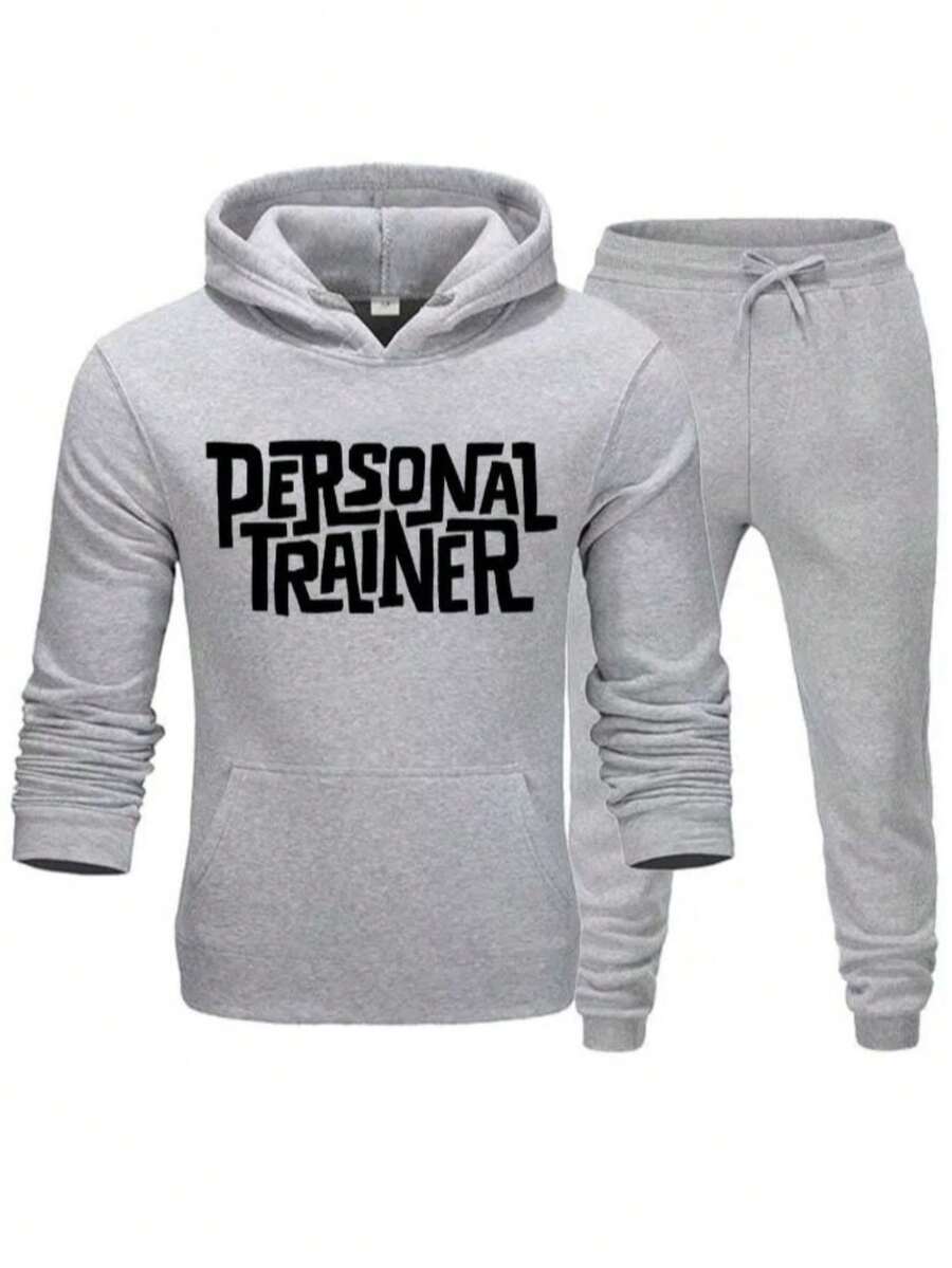 Conjunto Moletom Profissão Personal Trainer Calça e Blusa Moletom Treinador Academia Musculação Treino - Cinza - Visão 1
