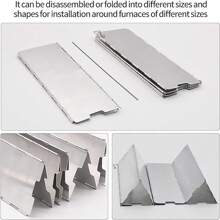Pantalla De Viento Para Estufa, 10 Placas De Aluminio Pantalla De Viento Para Estufa Con Bolsa Con Cordón, Para Acampar, Estufas De Butano (10 Placas)