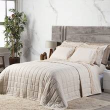 Flat Sheets - 卡其色刺繡吸管 - 查看 4