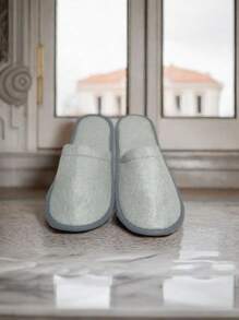 Zapatillas Desechables Con Suela Gruesa Para Hoteles, Habitaciones Para Invitados, Viajes Y Salones De Belleza - Gris - Ver 1