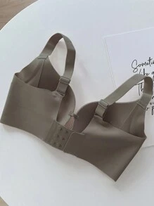 Soutien-gorge sans fil sans couture de couleur unie pour femmes, confort, levage et mise en forme pour petite poitrine, soutien-gorge minimisateur pour dames