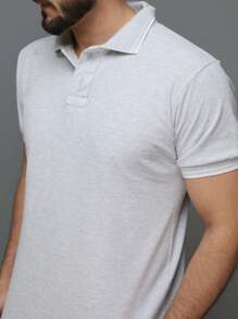 Men Polo Shirts - Light Grey - View 1