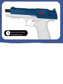 Desert Eagle Soft Bullet Gun, Toy Gun, Bullet Replica Gun, Toy Pistol Model (Random Blue Or White) - Blue and White - View 3
