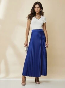 Women Skirts - 寶藍色 - 查看 3