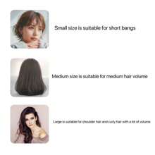 1pc Haarkam met recht patroon en houten handvat voor krullend haar, met diagonale, ronde buis en rollende kammen, voor gebruik in de salon bij föhnen Hairstyling haarborstel - Zwart - Bekijken 2