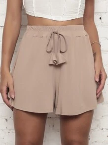 Women Shorts - Beige - View 1