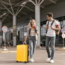 Hopemate Smart Luggage Set Of 3, 20/24/28 Inch With TSA Lock,Valentine's Day Travel, Different Size For Different Distance, Airline Certified Carry-On Luggage, Yellow - 黃色 - 查看 3