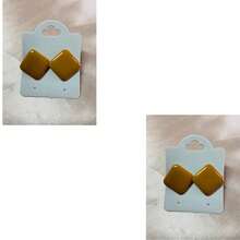 Stud Earrings - 駝色 - 查看 2