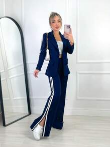 Women Two-Piece Outfits - Azul Marino - Ver 2