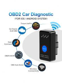 Obd2 Adapter Compatible With IPhone Ios And Android, Obd2 Diagnostic Device Scanner, Mini Car Obd Pro, Obd Ii Diagnostic Tool - Car Code Reader - Black - View 1