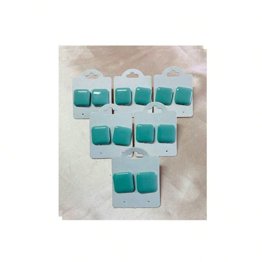 Stud Earrings - 藍色 - 查看 1