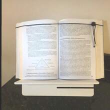 Suporte Livros Apostilas Tablets Kindle Concurseiros Leitura - Branco - Visão 2