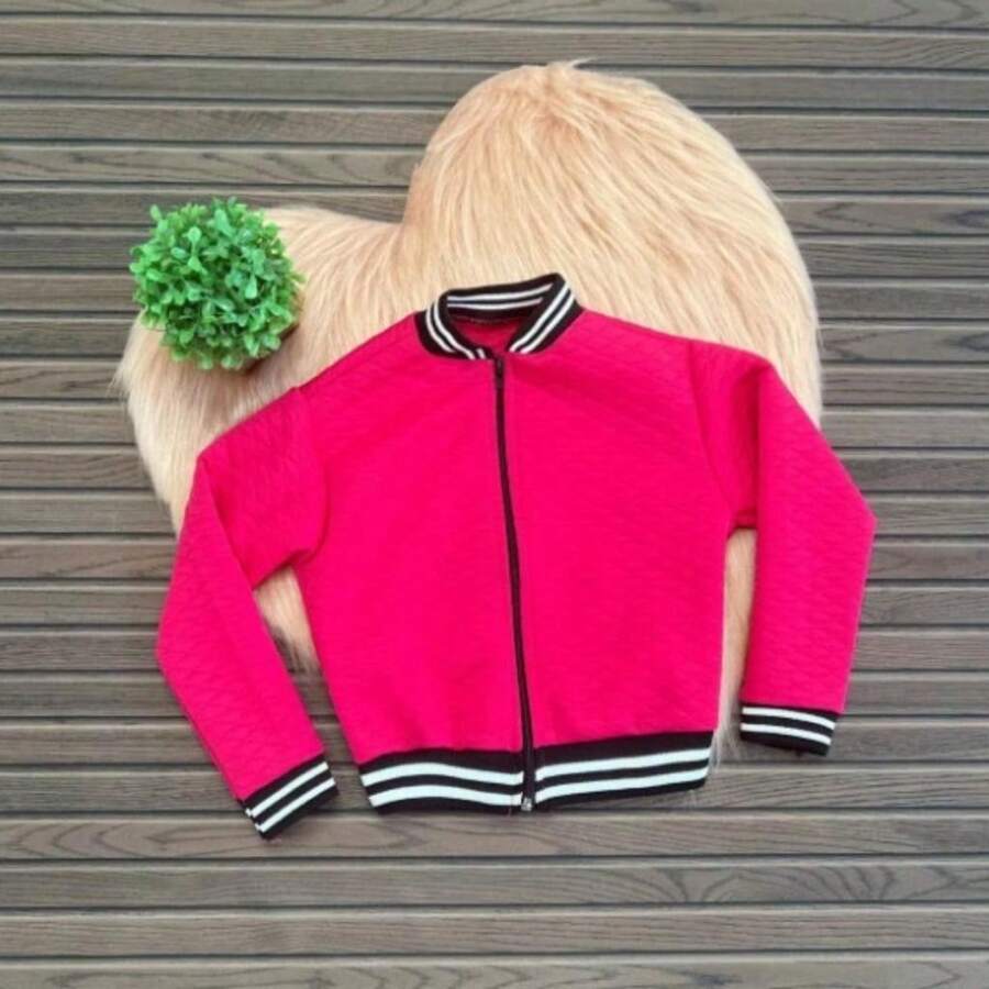 Young Girls Coats - 玫紅色 - 查看 1