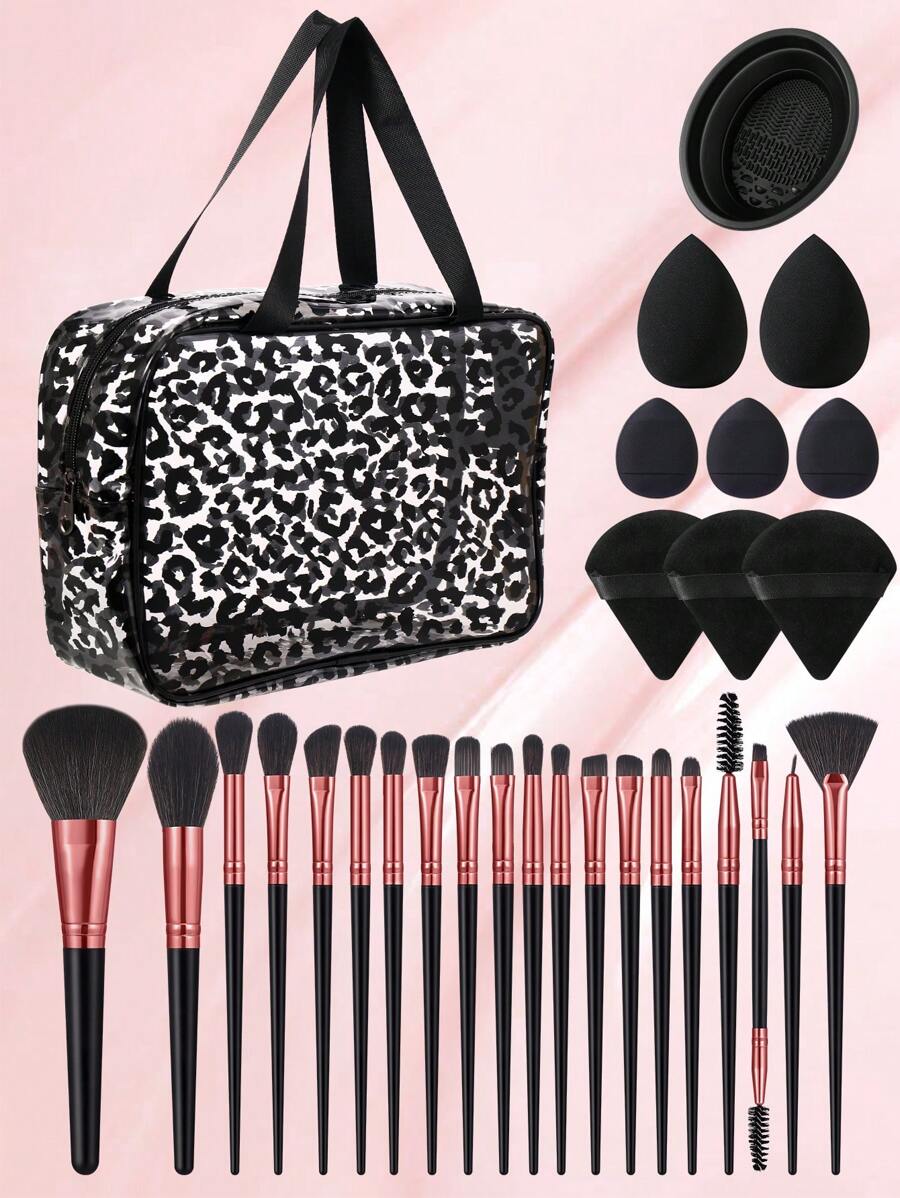 1个多功能防水拉链化妆包 + 29件套化妆工具套装、化妆刷套装、化妆刷套装、化妆刷套装、全套化妆工具、化妆刷套装、全套化妆工具、化妆刷套装、化妆刷套装、化妆礼盒套装 - 黑色 - 查看 1