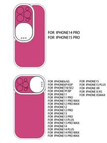 Apple Letter Graphic Phone Case - Multicolor - View 4