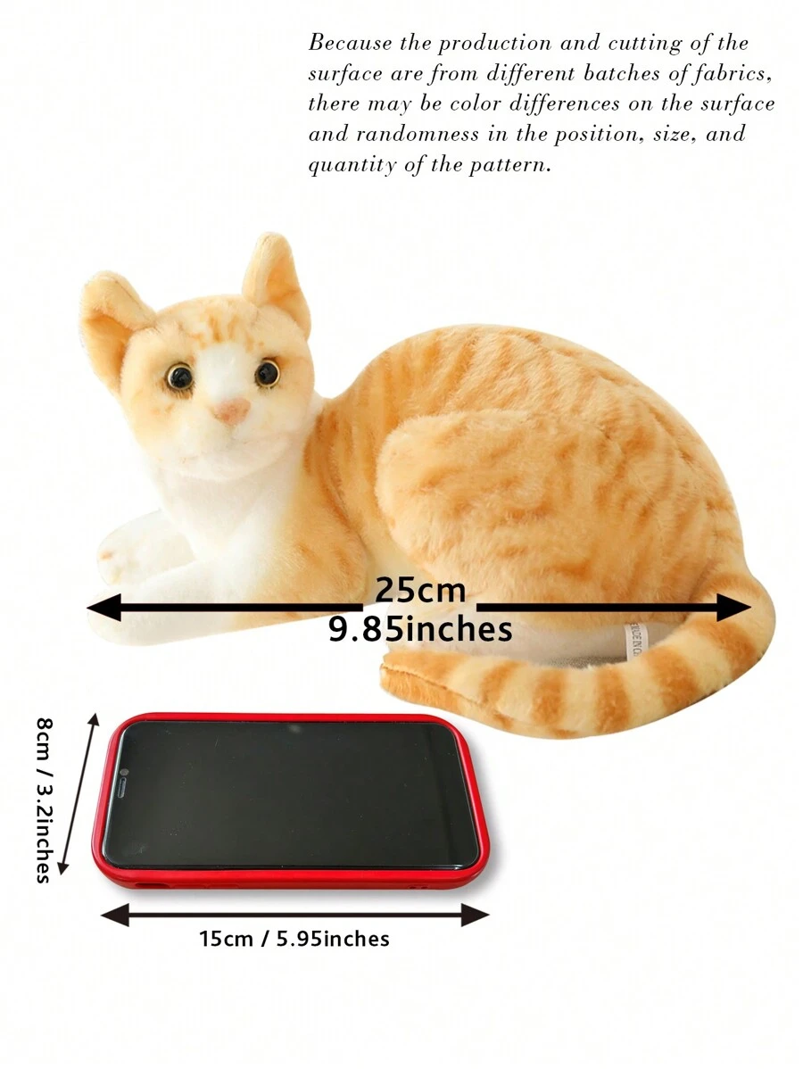 1pc 25CM Lifelike Siamese Cat Grey Cat Orange Cat Plush Toys Stuffed Simulation Animal Dolls Pet Toys For Children Baby Gifts