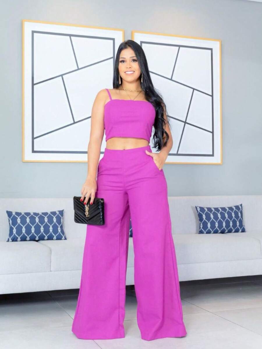 Women Two-Piece Outfits - Màu Hoa hồng đỏ - Xem 1