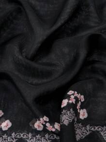 1pc Women's 90*90cm Paisley Pattern Print Bandana, Outdoor Headband And Square Scarf Elegant Bandana,Hair Band,Head Band Ideal For Dressing Up Your Look Winter Fall - Black - View 4