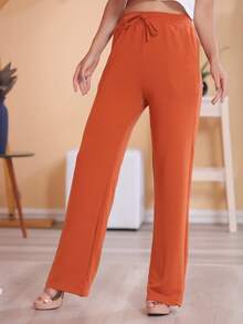 Women Pants - Màu Cam cháy - Xem 3
