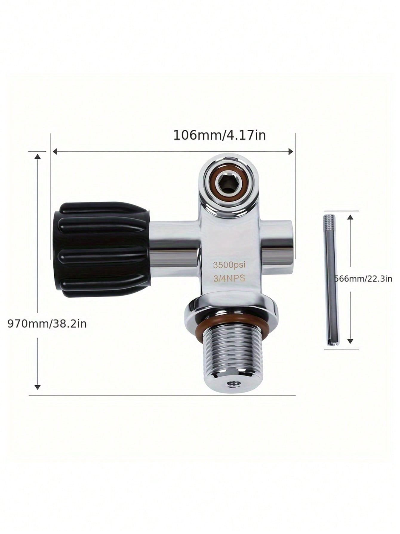 1Pc G3/4 Diving Oxygen Cylinder Bottle Head Valve Diving Oxygen