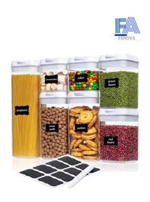 FANOVA Juego de 7 Recipientes Bluelander: Herméticos, Sin BPA y Totalmente Apilables. - transparente - Ver 1