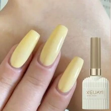 XEIJAYI 1pc 15ml Jelly Crystal Gel Nail Polish Translucent With Sheer Ice Clear Effect - Soak Off UV/LED - Perfect For DIY Manicures - Yellow - View 3