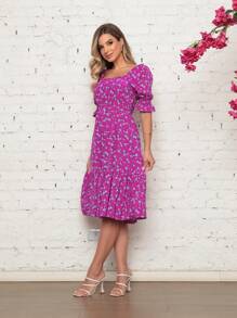 Women Dresses - Red Violet - View 3