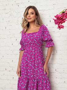 Women Dresses - Red Violet - View 2